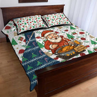Nicaragua Christmas Quilt Bed Set with Santa Cooking Gallina Rellena Tree Flag and Festive Icons Design - Wonder Print Shop