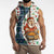 Nicaragua Christmas Sleeveless Hoodie with Santa Cooking Gallina Rellena Tree Flag and Festive Icons Design - Wonder Print Shop