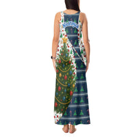 Nicaragua Christmas Tank Maxi Dress with Santa Cooking Gallina Rellena Tree Flag and Festive Icons Design - Wonder Print Shop