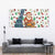Nicaragua Christmas Tapestry with Santa Cooking Gallina Rellena Tree Flag and Festive Icons Design - Wonder Print Shop