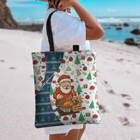 Nicaragua Christmas Tote Bag with Santa Cooking Gallina Rellena Tree Flag and Festive Icons Design - Wonder Print Shop