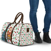 Nicaragua Christmas Travel Bag with Santa Cooking Gallina Rellena Tree Flag and Festive Icons Design - Wonder Print Shop