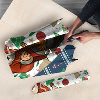 Nicaragua Christmas Umbrella with Santa Cooking Gallina Rellena Tree Flag and Festive Icons Design - Wonder Print Shop