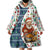 Nicaragua Christmas Wearable Blanket Hoodie with Santa Cooking Gallina Rellena Tree Flag and Festive Icons Design - Wonder Print Shop