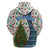 Nicaragua Christmas Zip Hoodie with Santa Cooking Gallina Rellena Tree Flag and Festive Icons Design - Wonder Print Shop