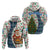 Nicaragua Christmas Zip Hoodie with Santa Cooking Gallina Rellena Tree Flag and Festive Icons Design - Wonder Print Shop