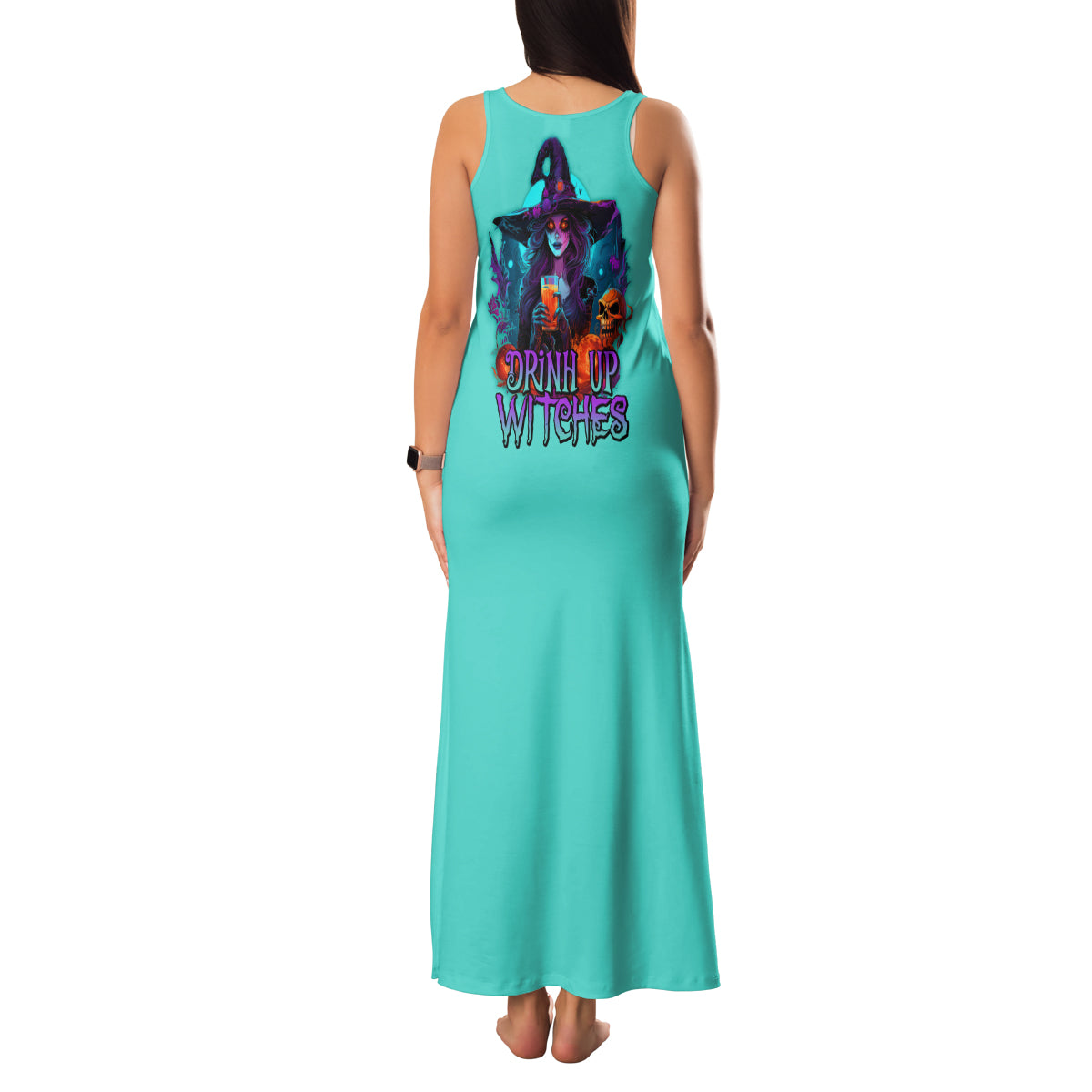 Drink Up Witches Halloween Family Matching Tank Maxi Dress and Hawaiian Shirt - Wonder Print Shop