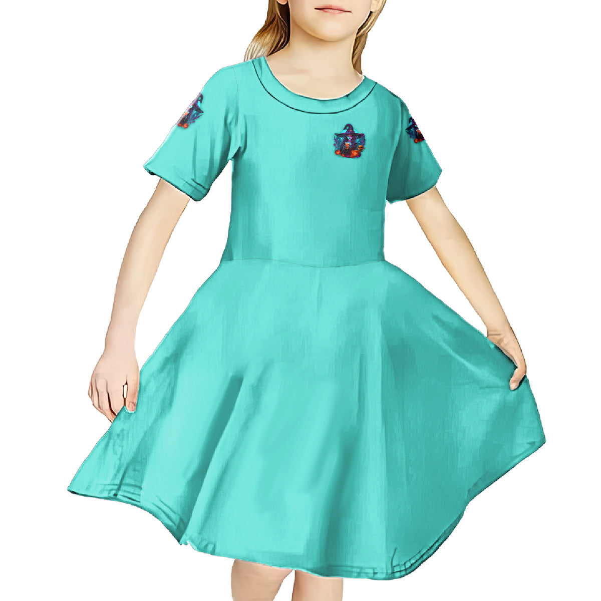 Drink Up Witches Halloween Kid Short Sleeve Dress - Wonder Print Shop