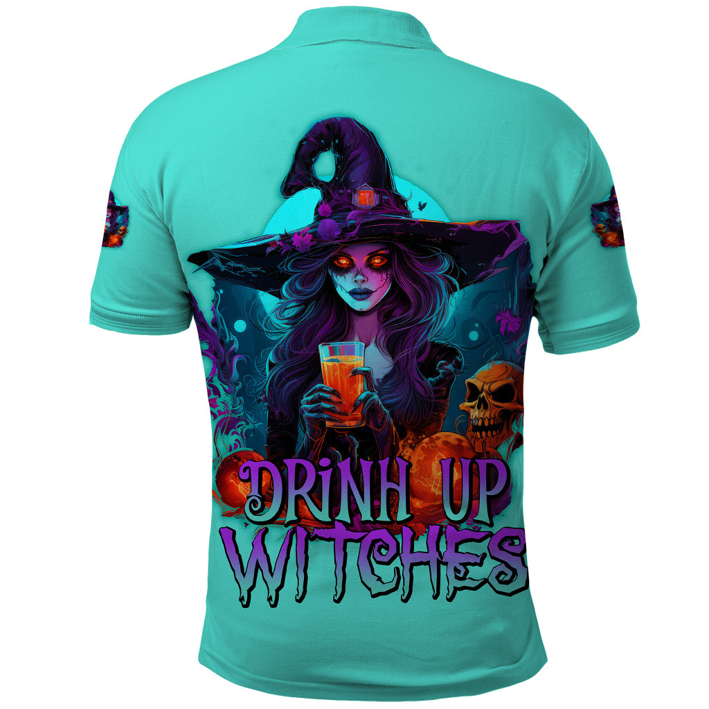 Drink Up Witches Halloween Polo Shirt - Wonder Print Shop