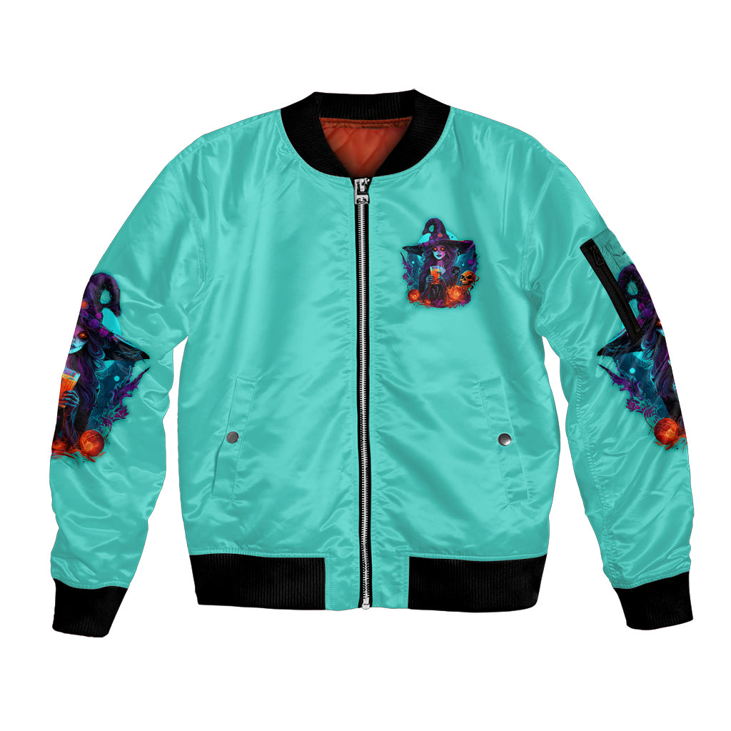 Drink Up Witches Halloween Sleeve Zip Bomber Jacket - Wonder Print Shop