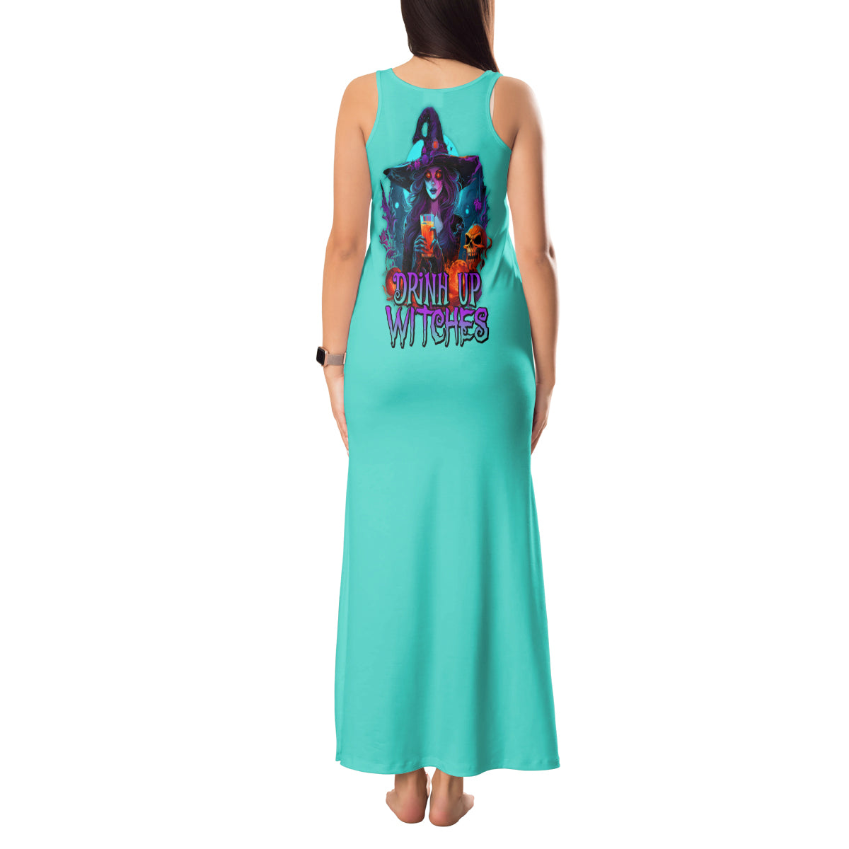 Drink Up Witches Halloween Tank Maxi Dress - Wonder Print Shop