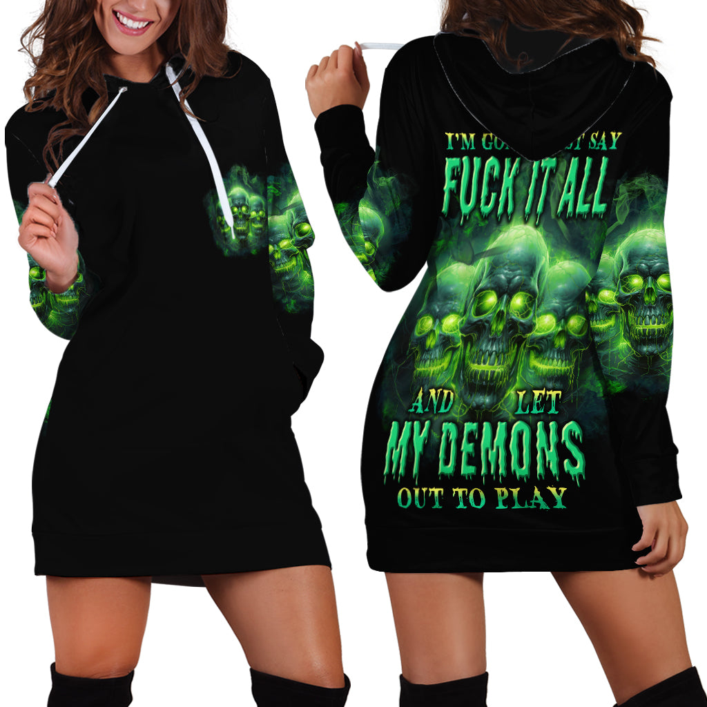 One Day I'm Gonna Just Say Hoodie Dress - Wonder Print Shop