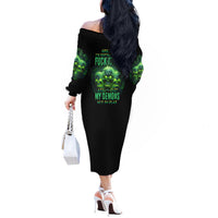 One Day I'm Gonna Just Say Off The Shoulder Long Sleeve Dress - Wonder Print Shop