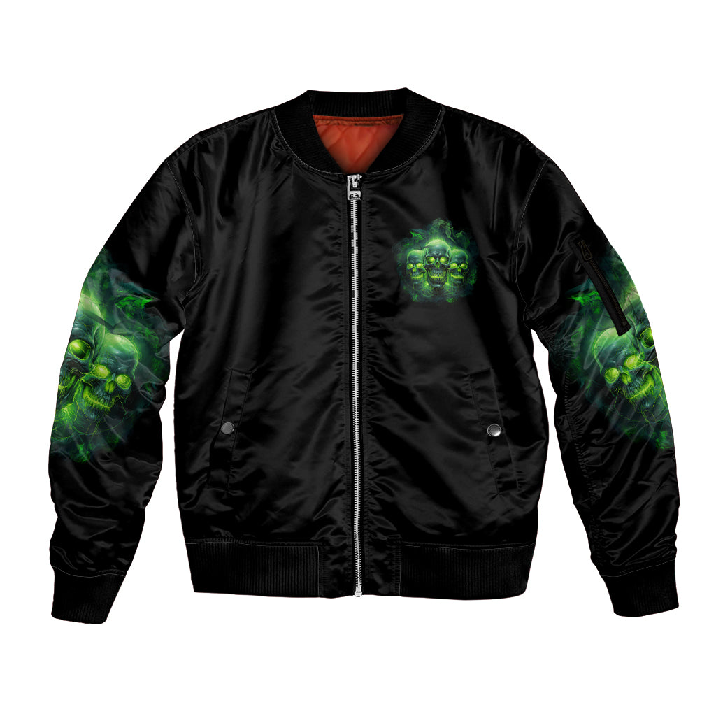 One Day I'm Gonna Just Say Sleeve Zip Bomber Jacket - Wonder Print Shop