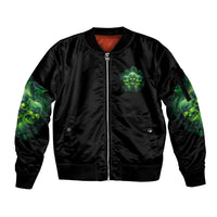 One Day I'm Gonna Just Say Sleeve Zip Bomber Jacket - Wonder Print Shop
