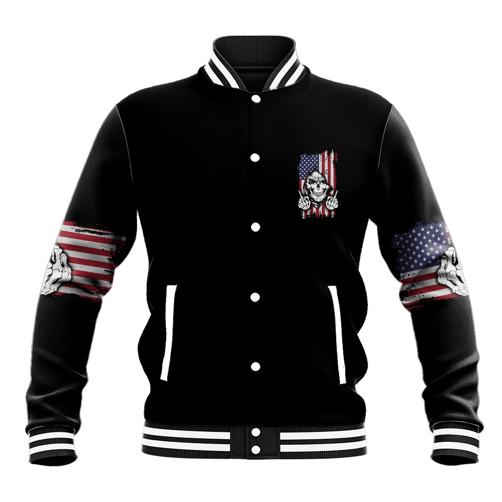My Give A F Reaper Flag Baseball Jacket - Wonder Print Shop