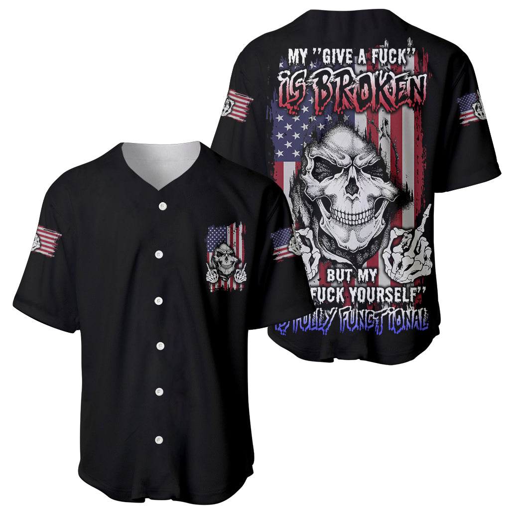 My Give A F Reaper Flag Baseball Jersey - Wonder Print Shop