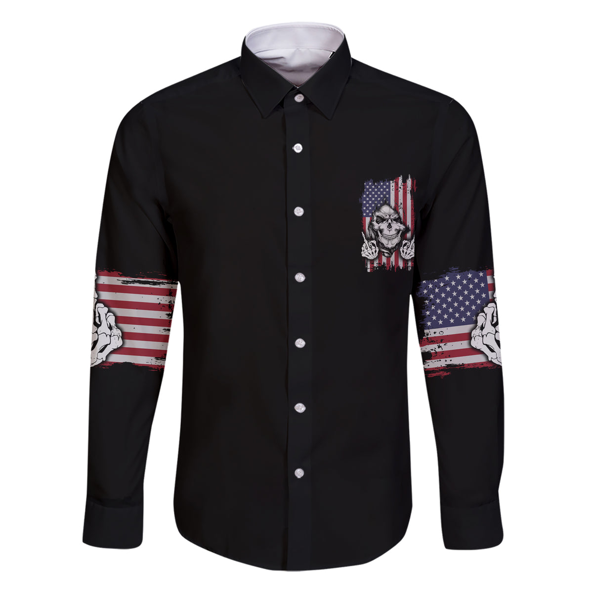 My Give A F Reaper Flag Family Matching Short Sleeve Bodycon Dress and Hawaiian Shirt - Wonder Print Shop