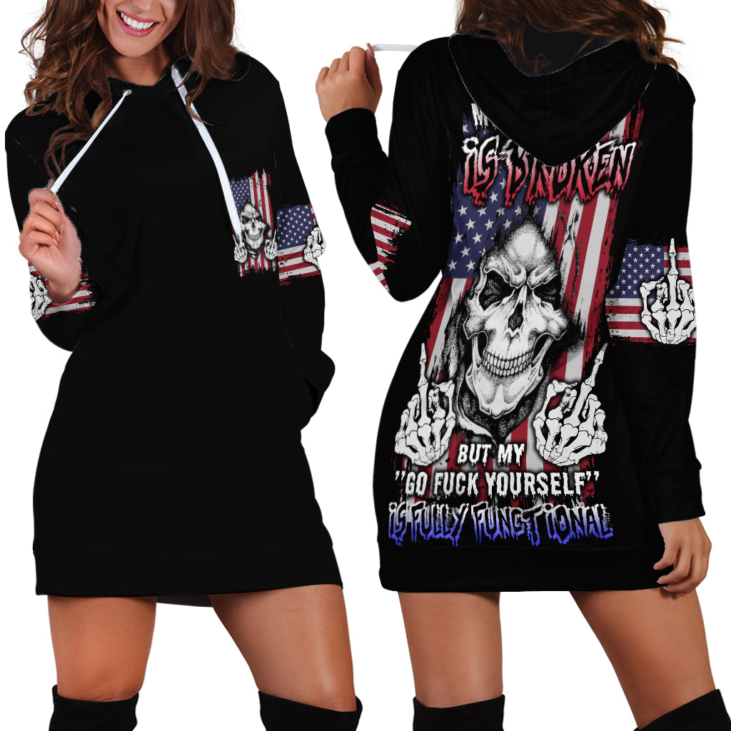My Give A F Reaper Flag Hoodie Dress - Wonder Print Shop