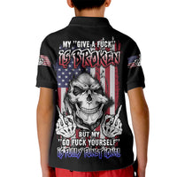 My Give A F Reaper Flag Kid Polo Shirt - Wonder Print Shop
