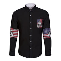 My Give A F Reaper Flag Long Sleeve Button Shirt - Wonder Print Shop