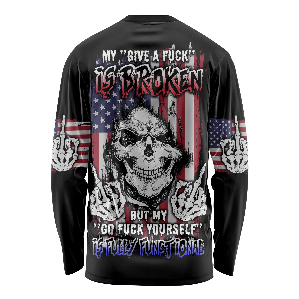 My Give A F Reaper Flag Long Sleeve Shirt - Wonder Print Shop