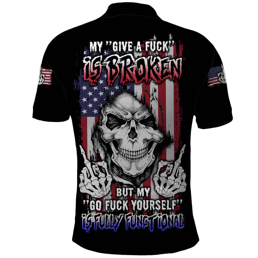 My Give A F Reaper Flag Polo Shirt - Wonder Print Shop