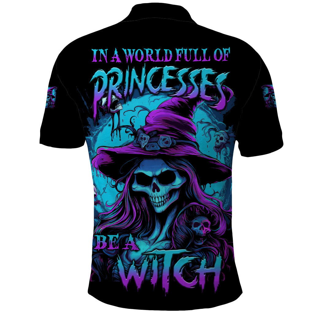 In A World Full Of Princesses Be A Witch Halloween Polo Shirt - Wonder Print Shop