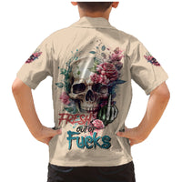 Fresh Out Of F Watercolor Skull Family Matching Mermaid Dress and Hawaiian Shirt - Wonder Print Shop