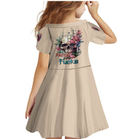 Fresh Out Of F Watercolor Skull Family Matching Mermaid Dress and Hawaiian Shirt - Wonder Print Shop