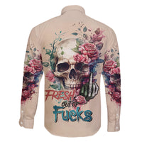 Fresh Out Of F Watercolor Skull Family Matching Off Shoulder Short Dress and Hawaiian Shirt - Wonder Print Shop