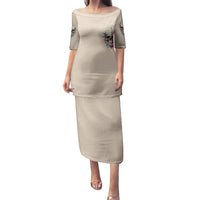 Fresh Out Of F Watercolor Skull Family Matching Puletasi Dress and Hawaiian Shirt - Wonder Print Shop