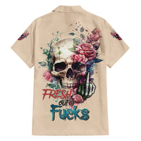 Fresh Out Of F Watercolor Skull Family Matching Short Sleeve Bodycon Dress and Hawaiian Shirt - Wonder Print Shop