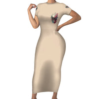 Fresh Out Of F Watercolor Skull Family Matching Short Sleeve Bodycon Dress and Hawaiian Shirt - Wonder Print Shop