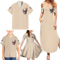 Fresh Out Of F Watercolor Skull Family Matching Summer Maxi Dress and Hawaiian Shirt - Wonder Print Shop