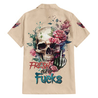 Fresh Out Of F Watercolor Skull Family Matching Tank Maxi Dress and Hawaiian Shirt - Wonder Print Shop