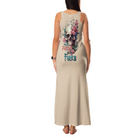 Fresh Out Of F Watercolor Skull Family Matching Tank Maxi Dress and Hawaiian Shirt - Wonder Print Shop