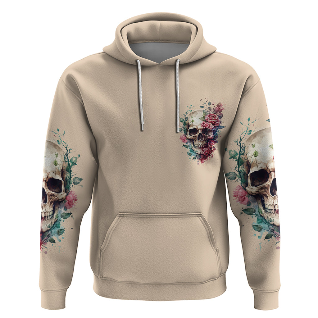 Fresh Out Of F Watercolor Skull Hoodie - Wonder Print Shop