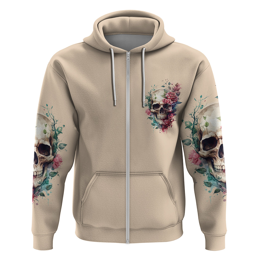 Fresh Out Of F Watercolor Skull Hoodie - Wonder Print Shop