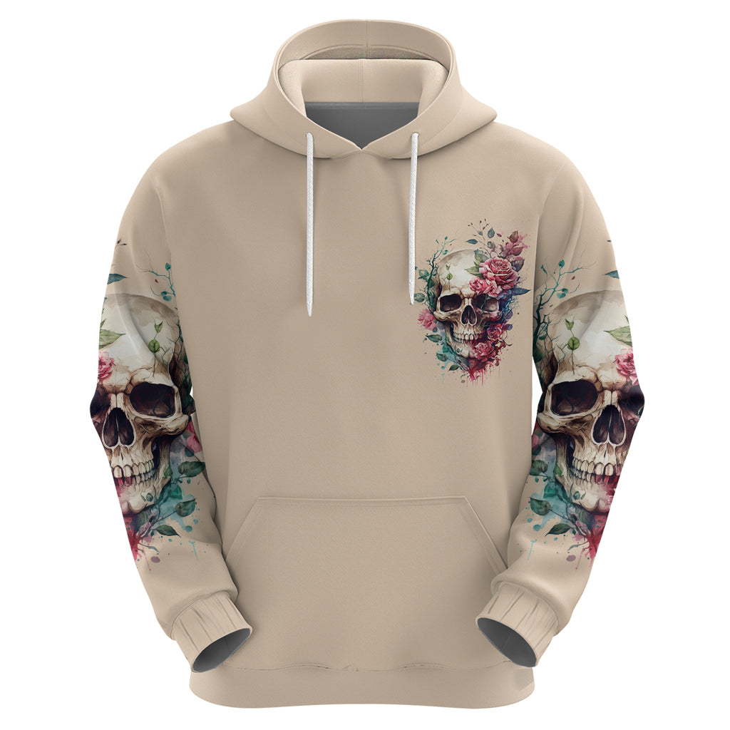 Fresh Out Of F Watercolor Skull Hoodie - Wonder Print Shop