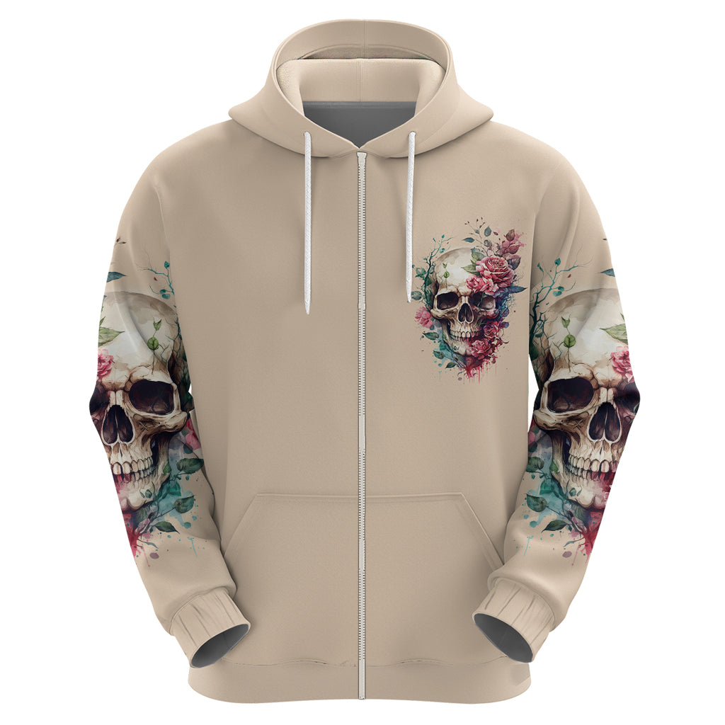 Fresh Out Of F Watercolor Skull Hoodie - Wonder Print Shop
