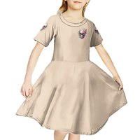 Fresh Out Of F Watercolor Skull Kid Short Sleeve Dress - Wonder Print Shop