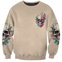 Fresh Out Of F Watercolor Skull Sweatshirt - Wonder Print Shop