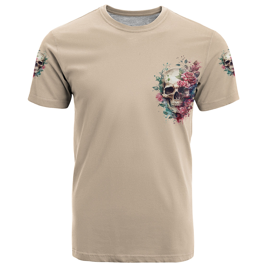 Fresh Out Of F Watercolor Skull T Shirt - Wonder Print Shop