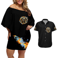 Now I Lay Me Down To Sleep Couples Matching Off Shoulder Short Dress and Hawaiian Shirt - Wonder Print Shop