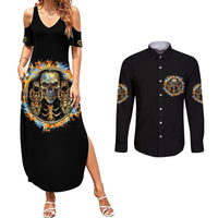 Now I Lay Me Down To Sleep Couples Matching Summer Maxi Dress and Long Sleeve Button Shirt - Wonder Print Shop