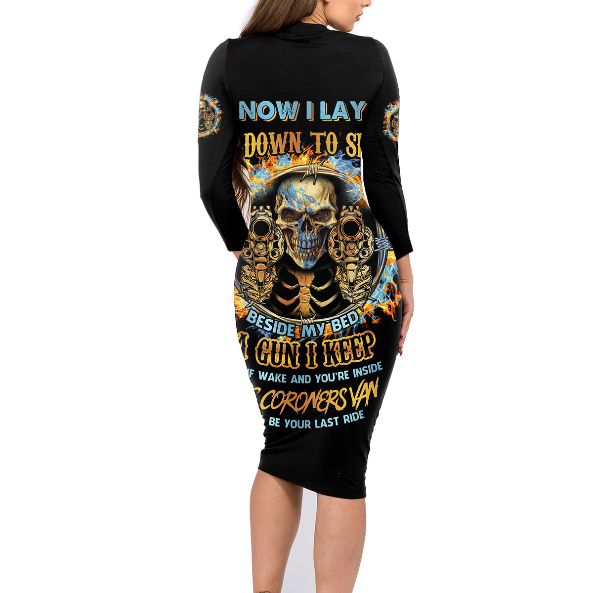 Now I Lay Me Down To Sleep Family Matching Long Sleeve Bodycon Dress and Hawaiian Shirt - Wonder Print Shop