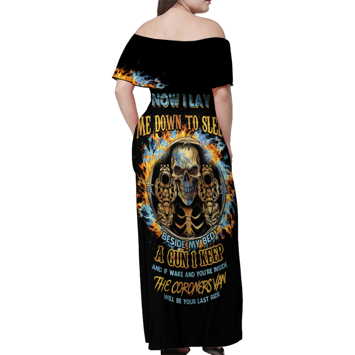 Now I Lay Me Down To Sleep Family Matching Off Shoulder Maxi Dress and Hawaiian Shirt - Wonder Print Shop