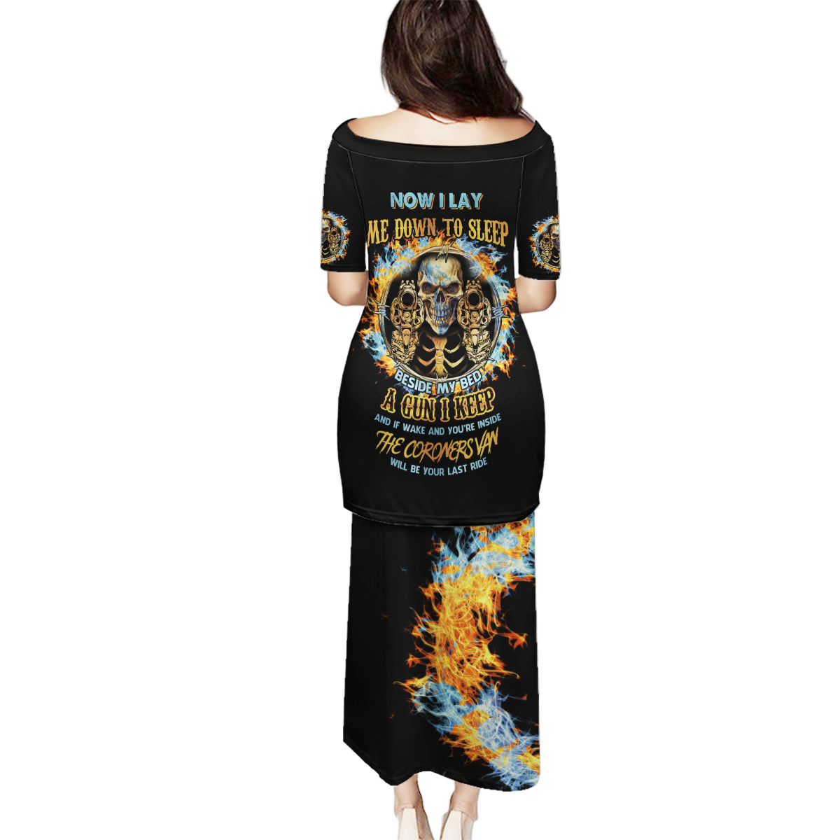 Now I Lay Me Down To Sleep Family Matching Puletasi Dress and Hawaiian Shirt - Wonder Print Shop