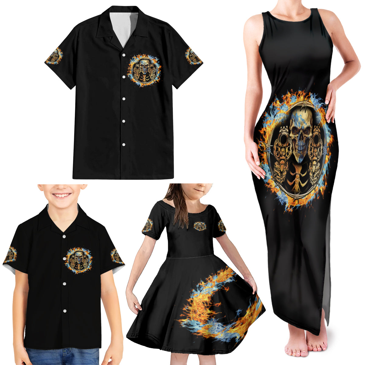 Now I Lay Me Down To Sleep Family Matching Tank Maxi Dress and Hawaiian Shirt - Wonder Print Shop